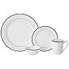HANDMADE CERAMIC DINNERWARE SET (WHITE,16 PIECES)Floral