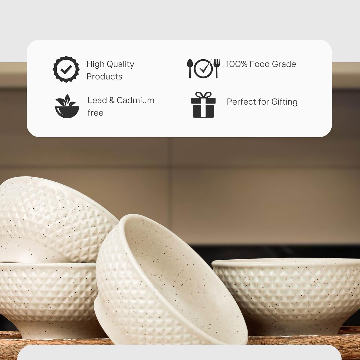 Set of 4 soup bowl set - Image 4